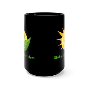 Global Food Providers Large Black Mug - 15 oz