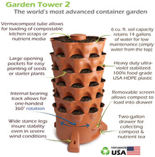 Load image into Gallery viewer, Garden Grow Tower 2 New Sandstone Color With Premium Caster Wheels Combo Kit