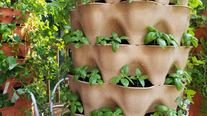 Garden Grow Tower 2 Without Wheels - New Sandstone Color - The Greatest Organic Grow Tower!