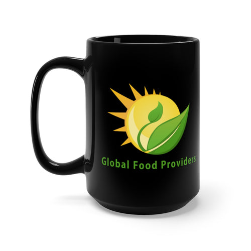 Global Food Providers Large Black Mug - 15 oz