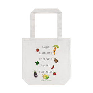 "Easily Distracted" Large Cotton Tote Bag