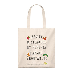 Easily Distracted Tote Bag - Vintage - Beautiful, 100% Cotton